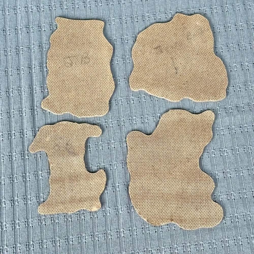 Vintage My Pets Wooden Peg Puzzle 4 Pieces Cat Dog Rabbit Puppy Made in USA